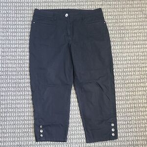 Chico's Black Pants with‎ Button Details